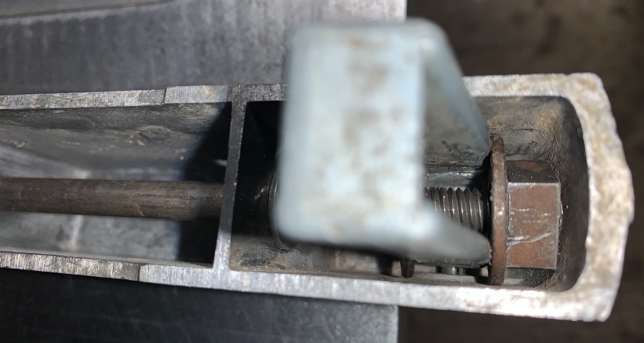 Washer before square nut
