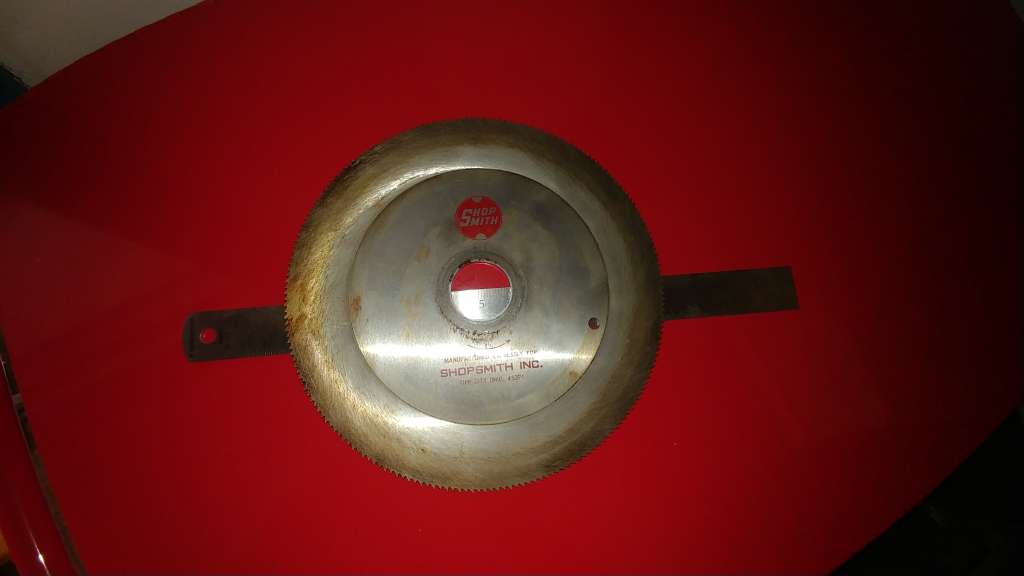 8" Shopsmith saw blade; unknown type