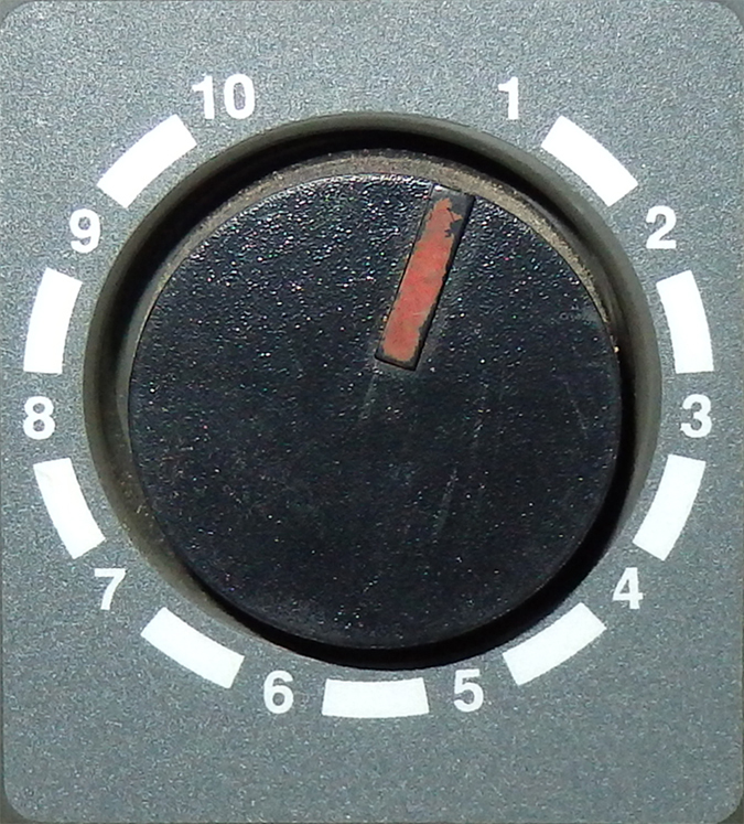 Feed Rate Knob Label with 1-10 Designations