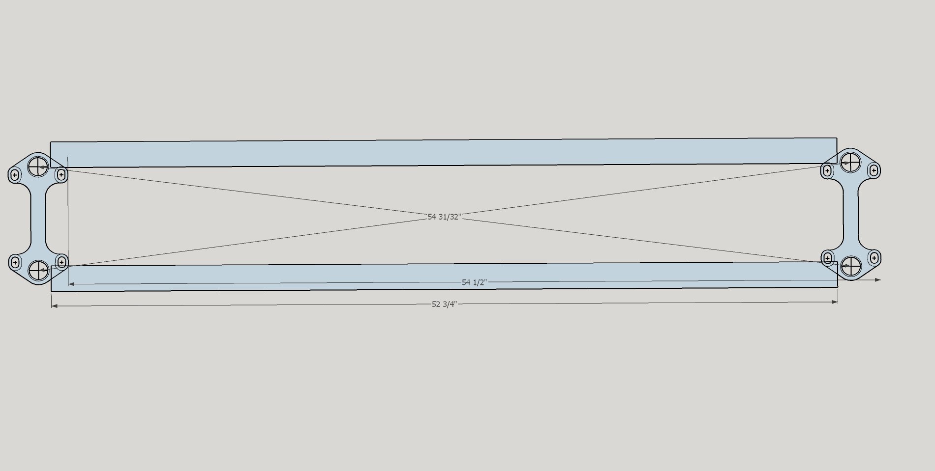 Extension Table Leg Diagonal Measurements