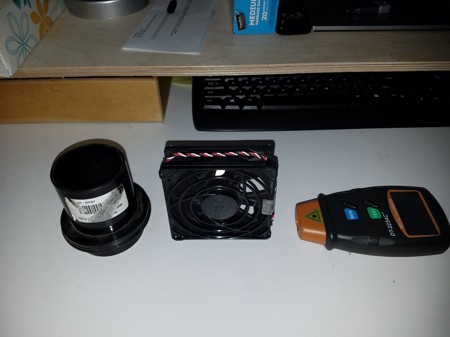 From the Grab Bag.  My Home Made Anenmometer