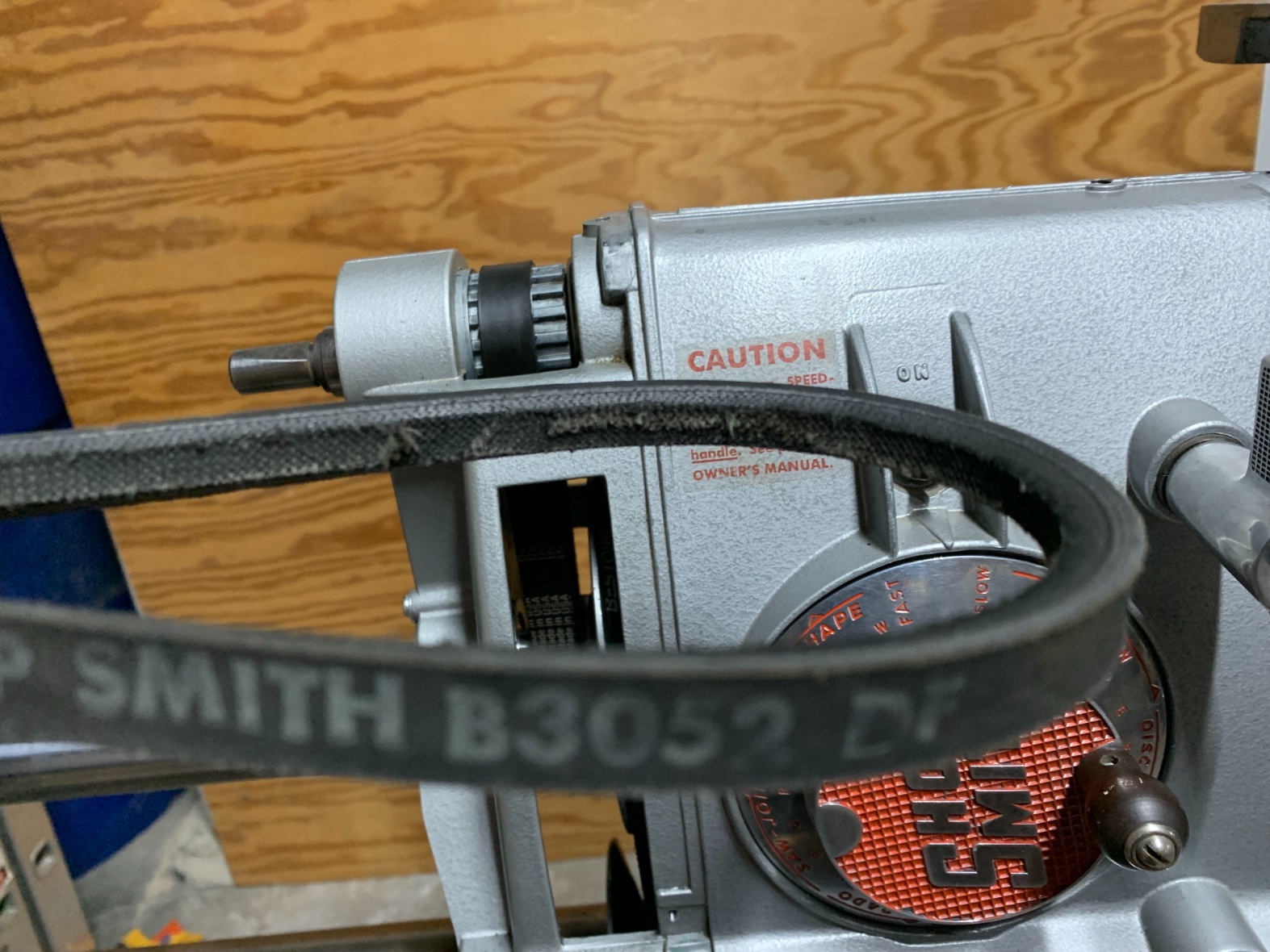Old drive belt, a little frayed.