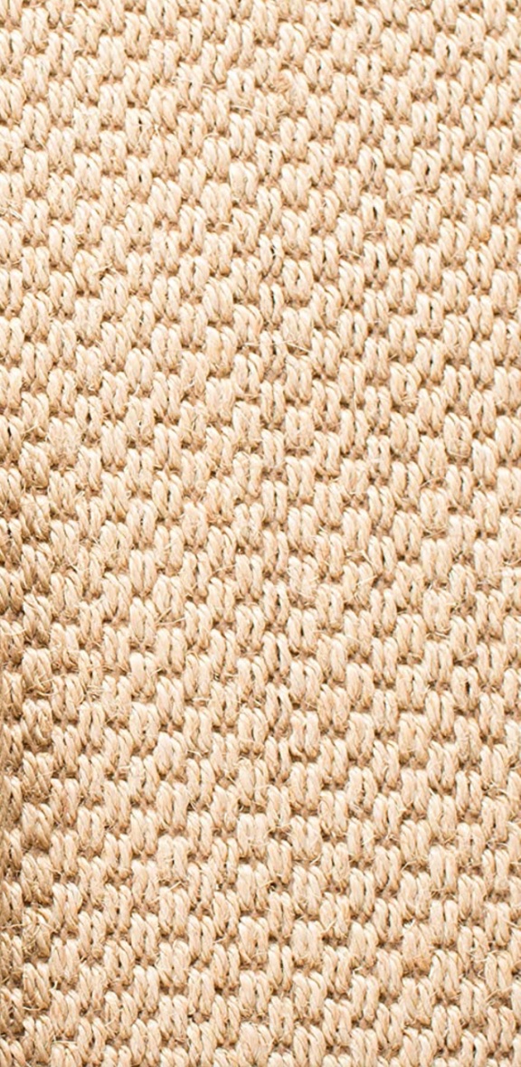 Close-up of woven Sisal fiber runner (30” x 72” rug).