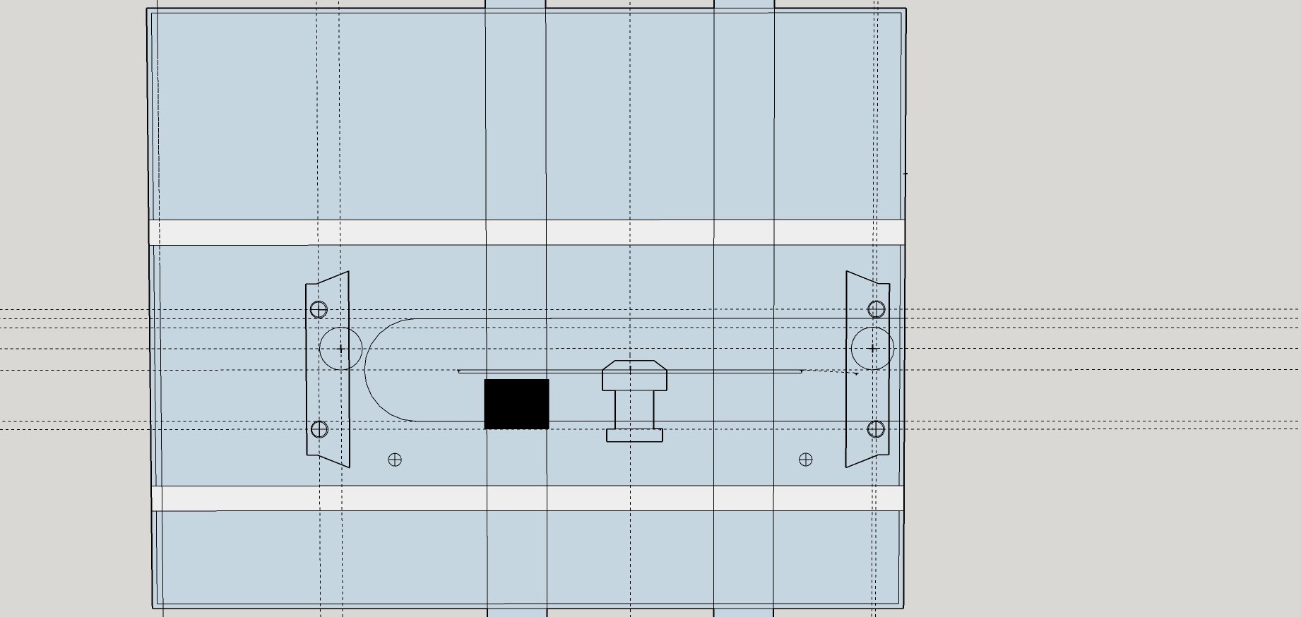 Shopsmith Main Table (Bottom View)<br />What effects Alignment to Blade?