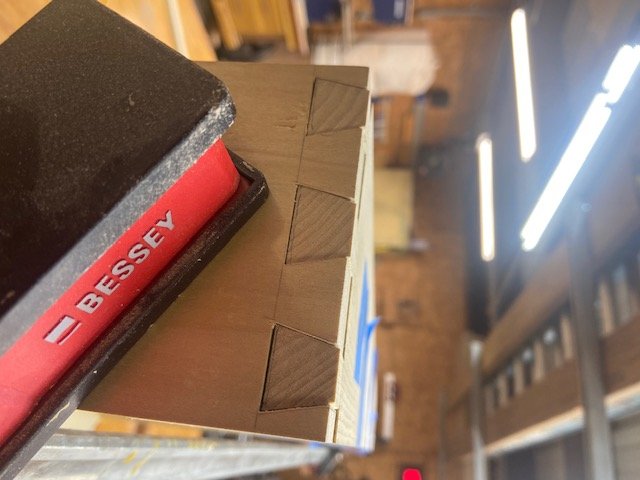 closeup of dovetails