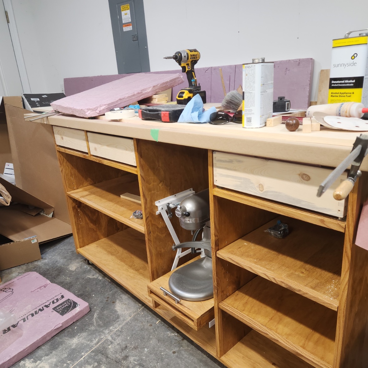 Drawers installed.