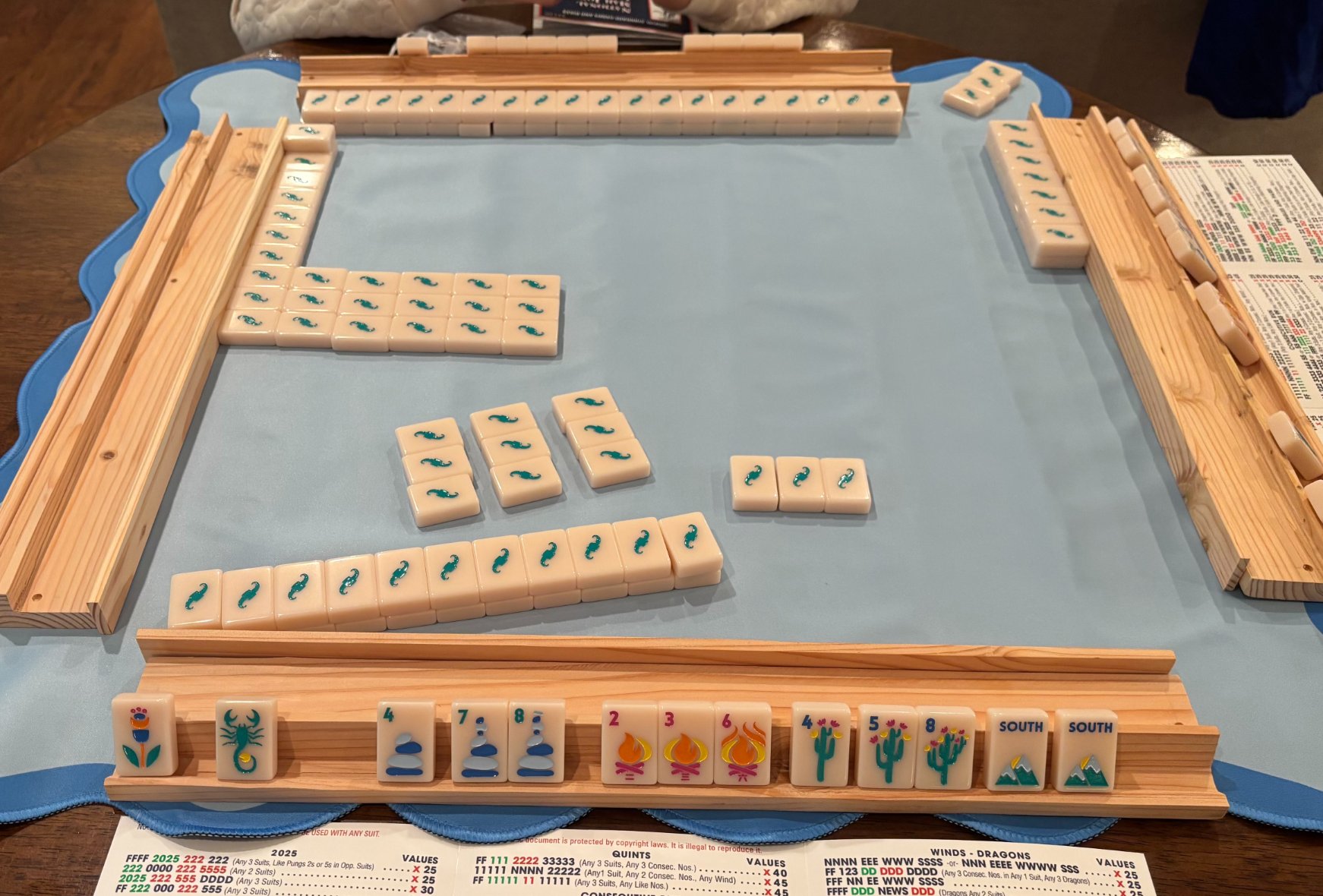 Mahjong tile racks