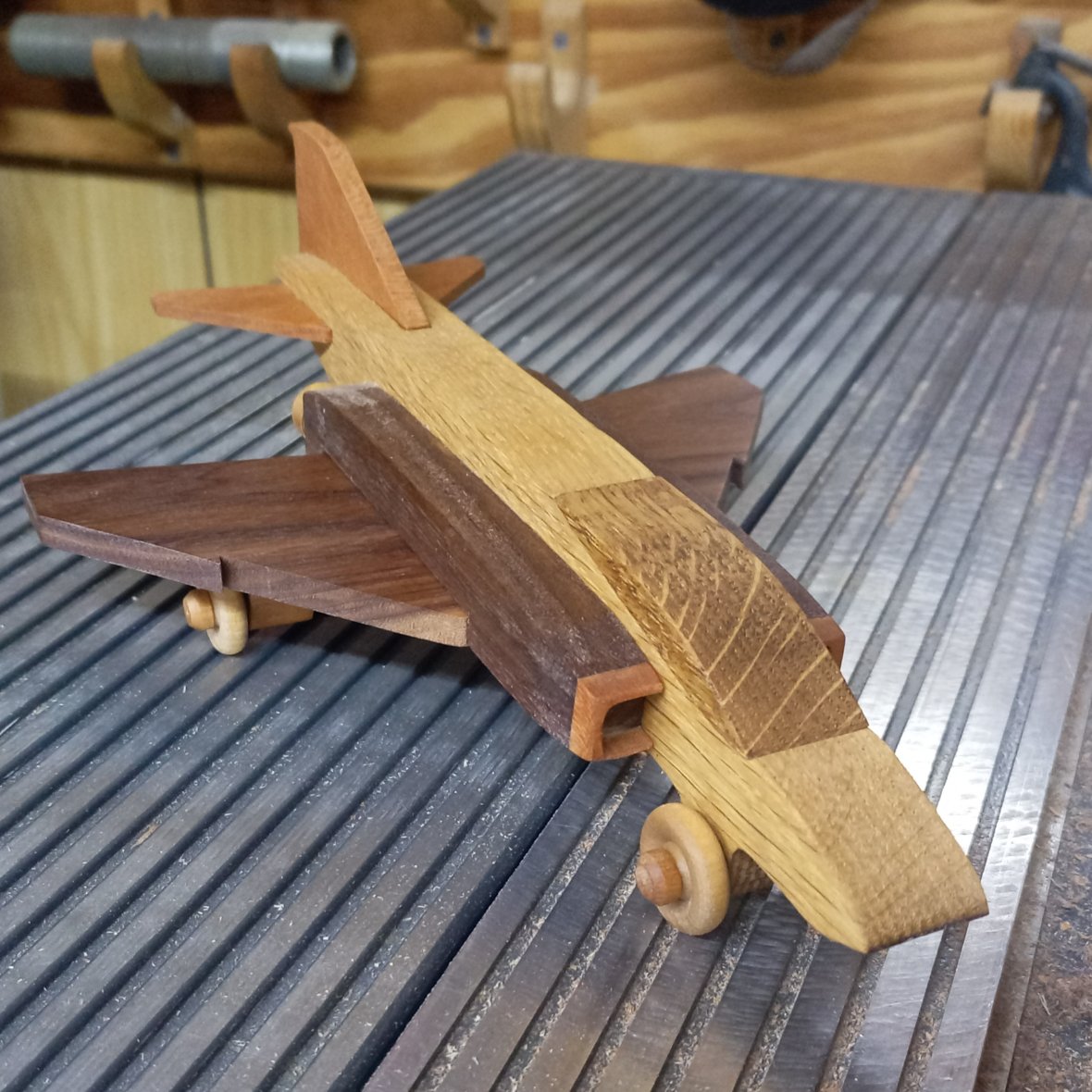 Wooden Toy F-4 Phantom Fighter Jet