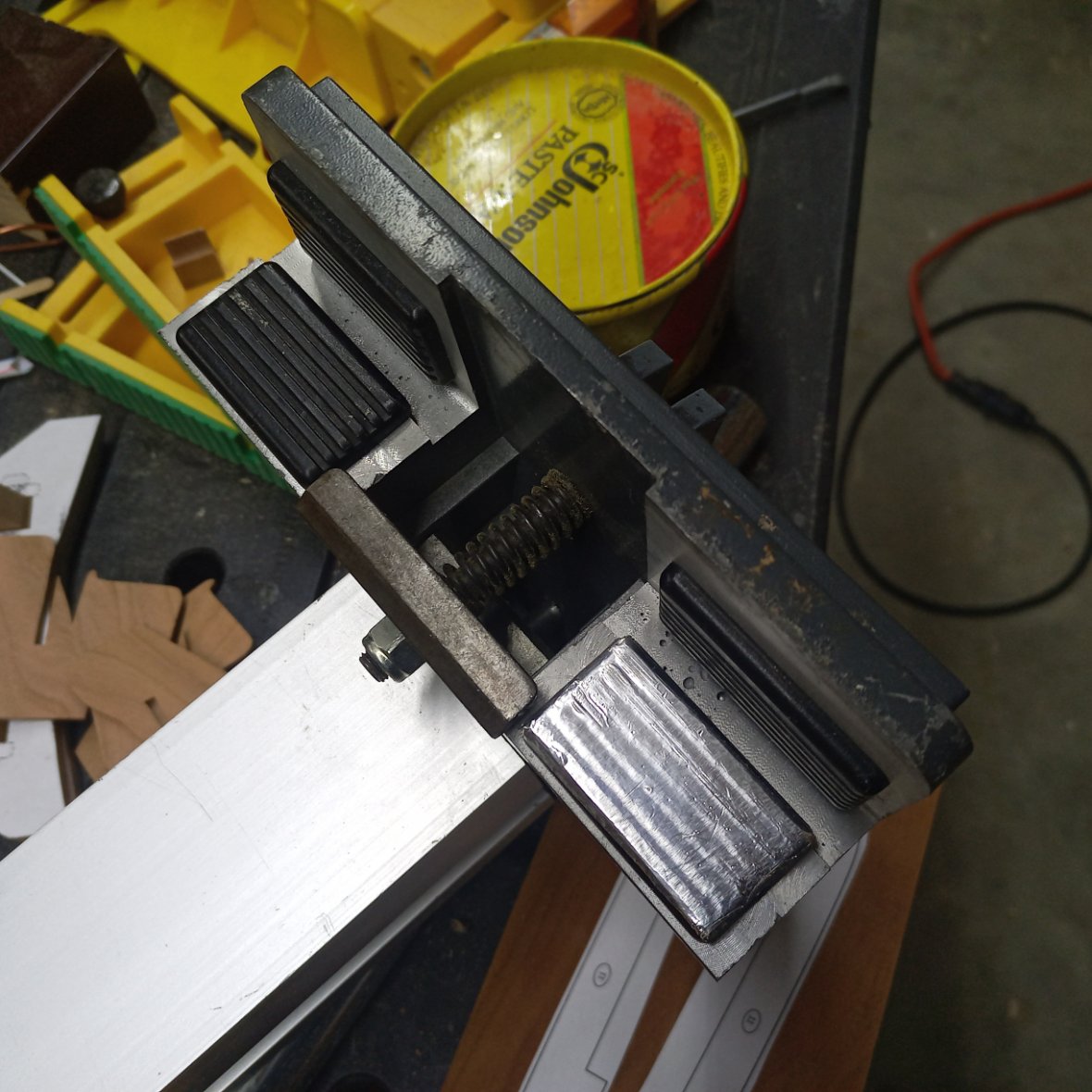 Shopsmith 520 Rip Fence Shimmed With Aluminum Tape
