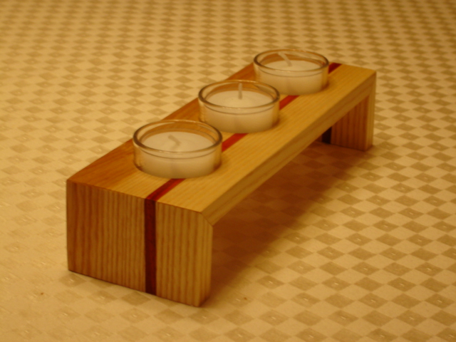 Ash & padouk tea light holder #1.JPG