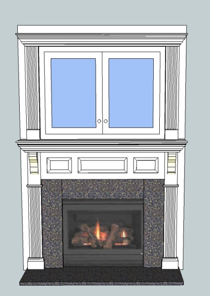 Mantle with glass door cabinet.jpg